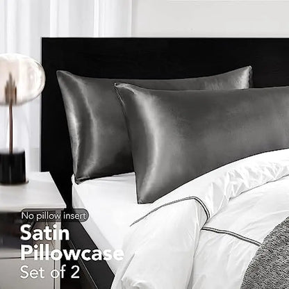 2pcs Satin Silk Pillowcase